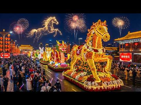 Beijing New Year Celebration Parade 2026 (4K) | Massive New Year’s Eve Fireworks Celebration