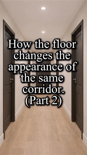 Olena Prykhodko on Instagram: "How Floor Color Transforms a Hallway (Design Experiment) Part 2 Same hallway. Same layout. Different floor colors. This video shows how floor color alone can completely change the feel of a hallway from brighter and more spacious to warmer, calmer, or more dramatic. A simple design experiment proving why floor color matters more than you think. #InteriorDesign #FloorlColor #HomeDesign"