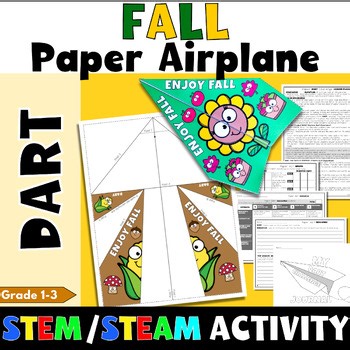 Fall STEM/STEAM Paper Airplane DART Activity | 1st-3rd Grade
