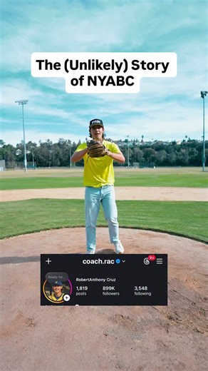 RobertAnthony Cruz on Instagram: "The (unlikely) story of Not Your Average Baseball Camp ❤️ ‼️NEXT CAMP‼️ 📆March 30-31 AND April 1-2 📍Veterans Sports Park, Tustin CA ✅TICKETS DROP TOMORROW AT NOON PST 🔗nyabaseball.com #baseball #baseballcamp"