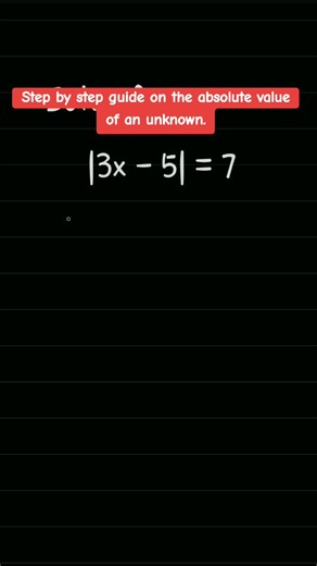 A straightforward guide to solving problems involving absolute value, perfect for learners of all levels. #absolutevalue #maths #tiktokviral