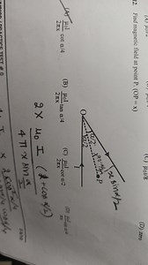Find the magnetic field at point P, given that the distance OP ... | Filo