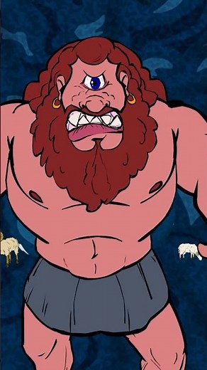Cyclops Polyphemus Coming home and eating two of Ulysses men