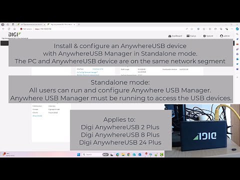 Install & Configure a Digi AnywhereUSB Plus device with AnywhereUSB Manager in Standalone mode