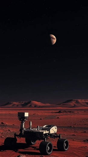🌌 Zoom into the mysteries of Mars! 🌕 From the glowing Martian moon to the silent rover standing beneath a starry sky… Every frame tells a story of exploration, silence, and wonder. #MarsMission #NightOnMars #RoverView #SpaceExploration #JourneyToSpace #MartianSky #MoonZoom #RedPlanetMagic #AstronomyLovers #MarsVibes | Mars journey