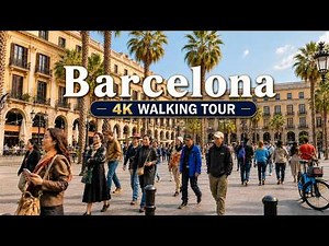 Barcelona Spain 🇪🇸 4K Walking Tour | Plaça de Catalunya, La Rambla, Plaça Reial & Gothic Quarter