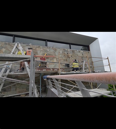 Putting the finishing touches to this toodyay stone cladding job.  | Castles and Cascades | Facebook