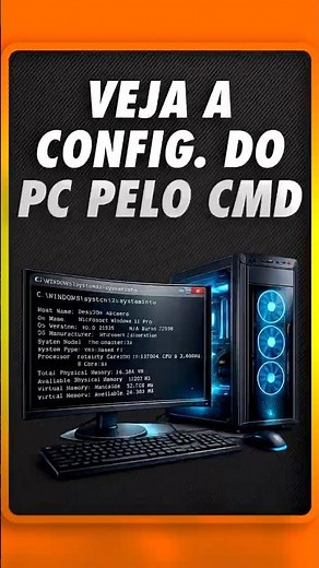 COMO VER A CONFIGURAÇAO COMPLETA DO PC PELO CMD (PROMPT DE COMANDO)