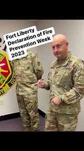 Fort Liberty Garrison Command Team, Col. John Wilcox and Command Sgt. Maj. Gregory Seymour sign the Declaration of #FirePreventionWeek2023. | Fort Bragg