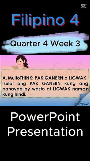 Filipino 4 Quarter 4 Week 3 – MATATAG Curriculum PowerPoint Presentation #grade4matatag