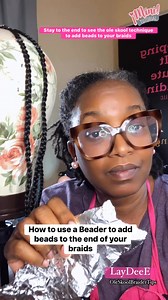 Mini Tutorial: How to Add Beads to Your Braids Using a Beader. Stay to the end to see the Oke Skool Way of doing as well. #LayDeeE #OleSkoolBraider #howto #tutorial #minitutorials #tutorialvideo #braids #beads #hair # hairstyle #braider #braiderlife #KeepingItCuteBraiding #explore #explorepage #fy #fypシ #amazonaffiliate #amazonaffiliatelink | Keeping It CUTE Braiding LLC