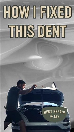 How to fix a Dent in A Car Hood- with PDR- Paintless Dent Removal -