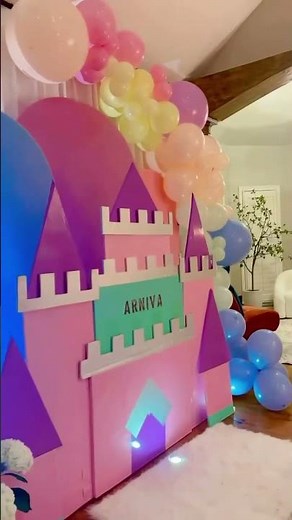 DIY | Castle Backdrop | Birthday Decoration | Princess Theme #birthdaydecoration