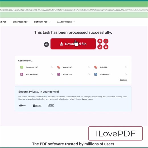 Repairing PDF File using ILovePDF