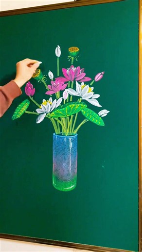 Easy Chalkboard Art Tutorial 🌸 #shorts #shortvideo #fyp
