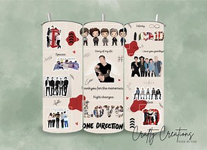 One Direction Tumbler Wrap: 1D Tribute Design (digital Download) - Etsy