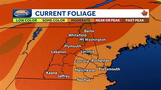New Hampshire foliage map: Peak foliage to fill most of the state