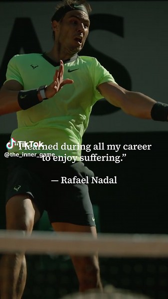 The demands of elite competition taught Nadal lessons that comfort never could. #theinnergame #rafaelnadal #tennis #sports