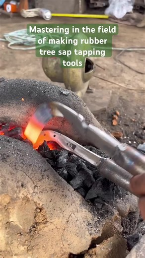 Rubber Tree Sap Tapping Tools: Blacksmithing Techniques