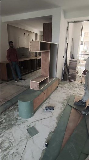 Making of Partition design for living room area..#partition #home #tvpanel #interior #short