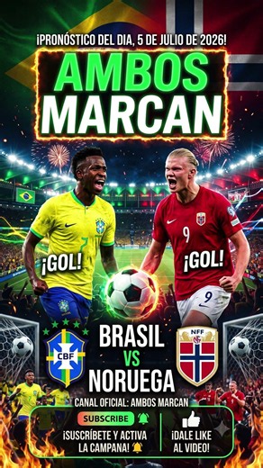 ✅✅✅5 Julio 2026 | Ambos Marcan Hoy | Mejores Pronósticos BTTS #ambosmarcan #btts #brasil #noruega