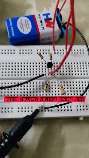 Biasing of bc547 transistor by voltage divider bias