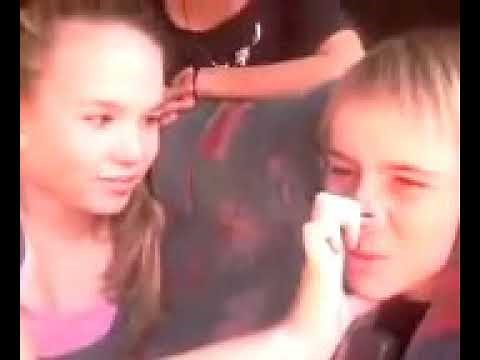 Girl biting