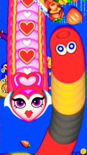 🐍 CHANGING COLOR EVERY KILL! 🌈✨ The Rainbow Assassin! 😱🤯 #shorts #wormszone #skinchanger #rainbow