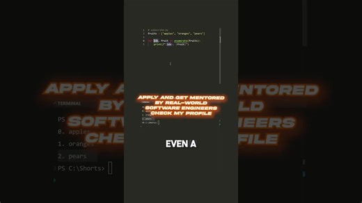 Python enumerate函数的这个秘密你知道吗🧐 | DevLaunch帮你搞定实际项目，拿下面试Offer