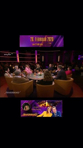 MDR Talkshow „Riverboat“ von Freitag, dem 28.02.2020 Kim Fisher und Jörg Kachelmann begrüßen Prof. Dr. Michael Tsokos, Vanessa Mai, Peter Hahne, Cosma Shiva Hagen, Bernd Herzsprung, Christa Luding-Rothenburger, Stephan Grossmann und Claudia Norberg. #kimfisher #jörgkachelmann #claudianorberg #claudianorbergwendler #riverboat #mdr #mdrfernsehen #mdrriverboat | Claudia Norberg