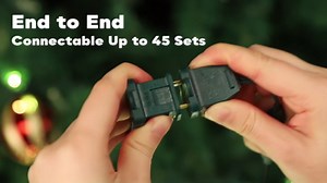 LAMPHOME 100LED (2pk of 50L) String Lights, 30% Twinkle and 70% Steady Bulbs String Light, Warm White LED Christmas Lights for Xmas Tree Trunk Yard Porch Outdoor Wedding Party Decorations