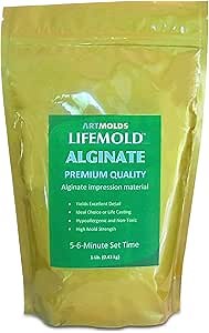 LifeMold Alginate Molding Powder for Hand Casting, Life Casting, Baby Molding Kit, Couples Casting - Non-Toxic Casting - 1lb (454g)