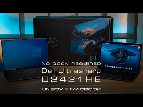 Dell UltraSharp U2421HE USB-C Hub Monitor - Unboxing and Connecting to Macbook