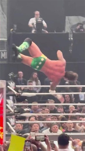 C M Punk Hits a moonsault at Summerslam #wwe #netflix