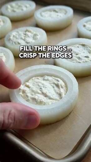 🧅🔥 Cottage Cheese Onion Ring Melt Towers #yotubeshorts #recipe #bonnecuisine #explore #easyrecipe