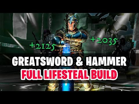 GREATSWORD & HAMMER FULL LIFESTEAL BUILD - NEW WORLD - BRIMSTONE SANDS