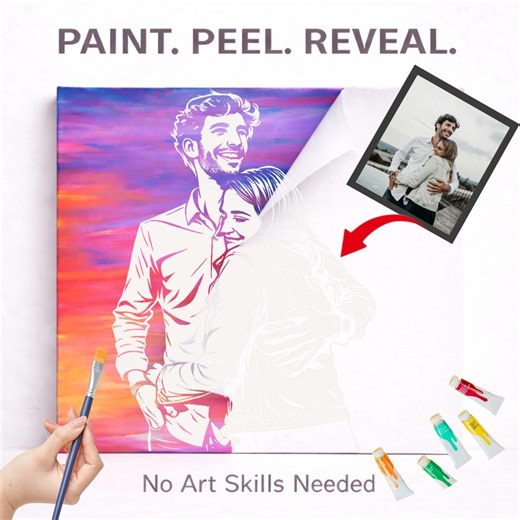 Personalized DIY Couple Canvas Kit – Perfect for Anniversary, Wedding & Special Moments - Etsy