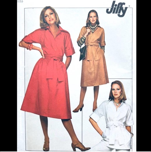 Simplicity 8085 B36, Pullover Dress Sewing Pattern, Cute Dress Patterns, Obi Belt, Shirtwaist Dress Pattern, Dress With Pockets, Tunic Top - Etsy