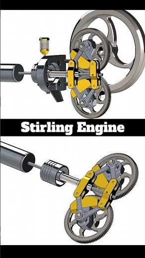 Stirling engine || External Combustion Engine🔥#engine#automotive#automobile#fuel#enginetechnology#3D
