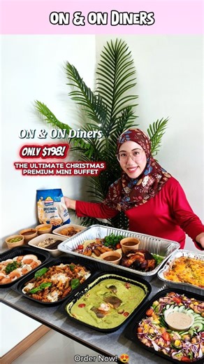 𝗧𝗛𝗘 𝗨𝗟𝗧𝗜𝗠𝗔𝗧𝗘 𝗖𝗛𝗥𝗜𝗦𝗧𝗠𝗔𝗦 𝗣𝗥𝗘𝗠𝗜𝗨𝗠 𝗠𝗜𝗡𝗜 𝗕𝗨𝗙𝗙𝗘𝗧 IS HERE! ✨🎄 Sharing this festive feast by @onandondiners because this premium mini buffet comes at an economical price! 🤩🔥 For only $198 (worth $298!), you’re getting a Christmas spread that feeds 6–8 adults 2 kids. Perfect for small gatherings ❤️ Here’s the menu: 🌟Ultimate Christmas Salad (smoked salmon, tamago, chicken ham, parmesan, garlic crutons) 🌟Tortilla Chips (guacamole, nacho cheese, country beans) 🌟Ch