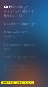 Die With A Smile - Lady Gaga & Bruno Mars | Lyrics Stack