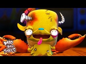 Zombie cartoon: Zombies Have Fun with Crabs - Mad Box Zombies