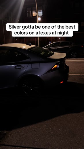 The Elegance of Silver on a Lexus at Night