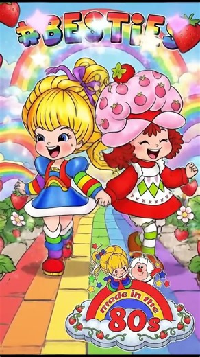Strawberry Shortcake and Rainbow Brite 🍓🌈💙💜💚🧡💛🩷#strawberryshortcake #rainbowbrite #40oztumbler #80s #fyp