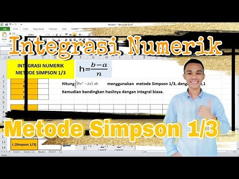 Integrasi Numerik - Metode Simpson 1/3 | Metode Numerik | excel