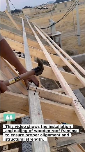 Roof Framing Nailing Process | Strong & Precise Construction #RoofFraming #Carpentry #Construction!