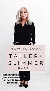 4 Tips to Look Taller and Slimmer for Women Over 40, Women Over 50📲 Comment MORE for shopping links. #fashionover50 #fashionover40 #fashiontips #styletips | The Midlife Posh Closet