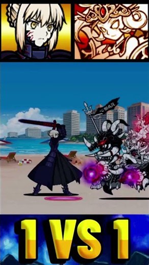 Saber Alter vs Uber Rare Cats セイバーオルタ vs 超激レア にゃんこ大戦争スター5000 にゃんこ大戦争 UBERS BOSS BATTLECATS STAR 5000