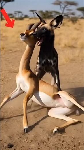 African Wild Dog Chasing Impala at Full Speed 🐕🦌 😭