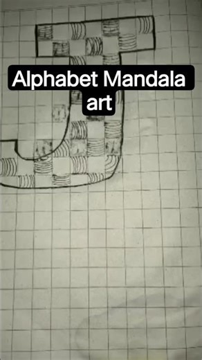 Draw an easy alphabet J mandala ✨🌈 #shorts